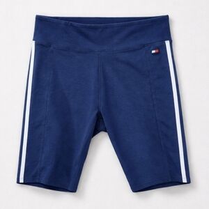 Tommy Hilfiger Logo Cotton Shorts Womens Navy Sz Xl